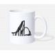 Roller Coaster Black Silhouette White Mugs